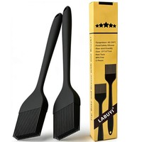 KüChe Pinsel Silikon Backen Kochen Grillen HitzebestäNdig Bpa-Frei 21Cm 2 StüCk