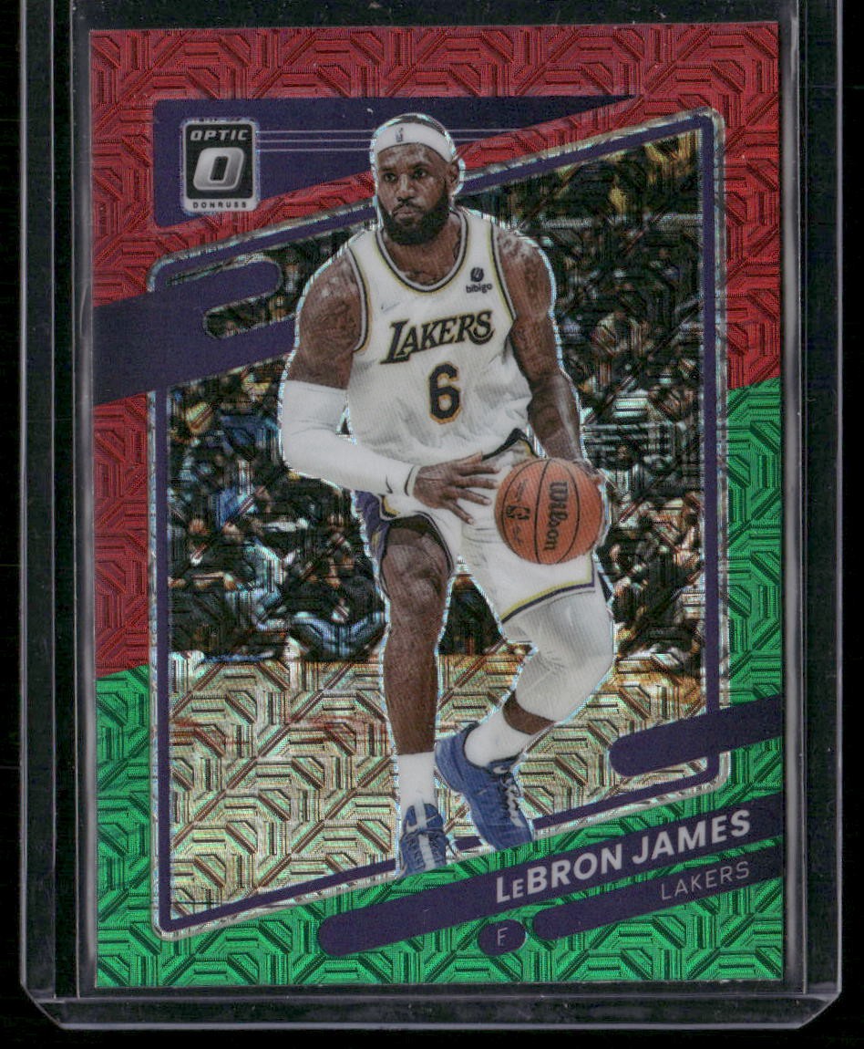 2021-22 Donruss Optic #41 LeBron James Choice Red & Green