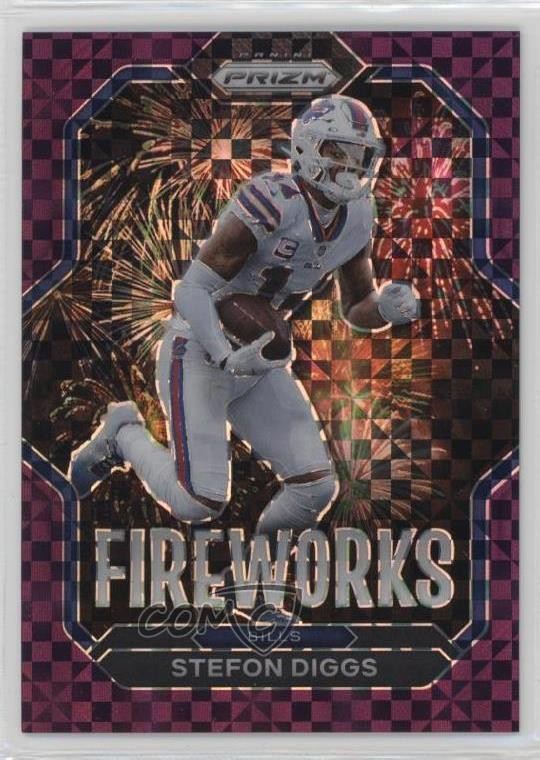 2022 Panini Prizm Fireworks Purple Power Prizm 37/49 Stefon Diggs #F-13 nd3