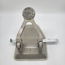 Acco 10x Heavy 2 Hole Metal Paper Punch With Guide Tan Made in USA