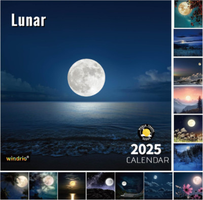 2025 Wall Calendar,Calendar 2025, Wall Calendar Moon, 12'' x 24 Opened,Full Page