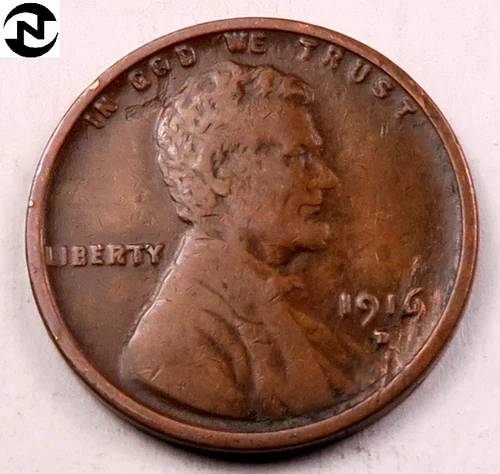 1916-D Lincoln Wheat Penny Cent (planchet flaw error) ~ Extra Fine (XF) ~ (W505)