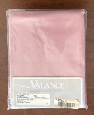 Pink Valance 86 x 15 Inches Regal Park Brand Blouson Style Pink/Rose Color Sears