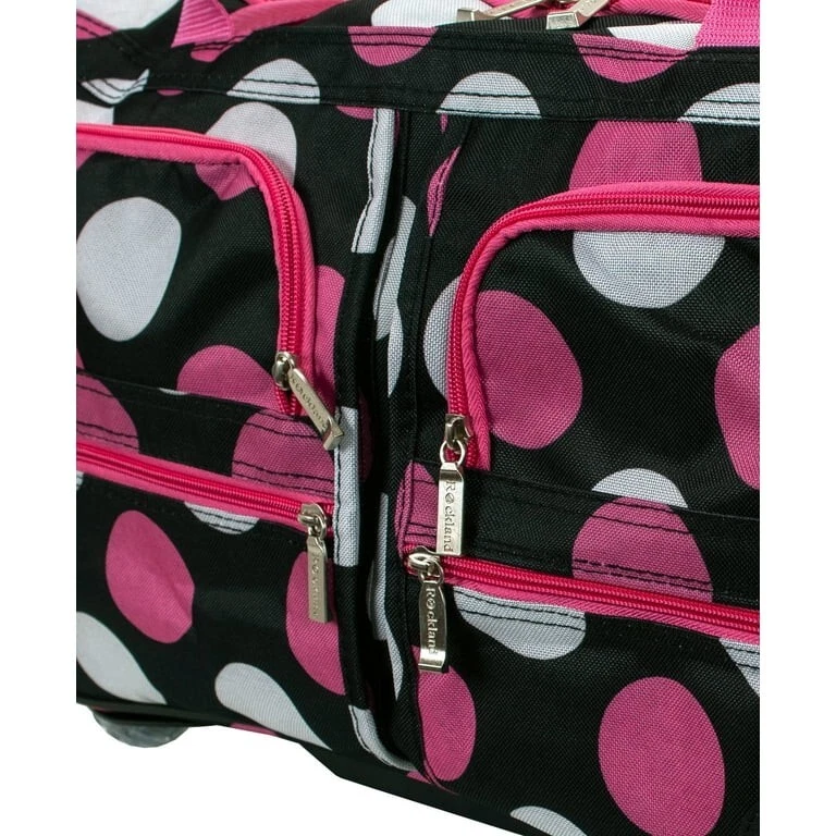Rockland Women's Rolling Wheel Duffle Bag Travel Vacation Luggage Heavy Duty 22" - Image 2 of 4