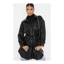 I Saw It First Faux Leather Coat Size M