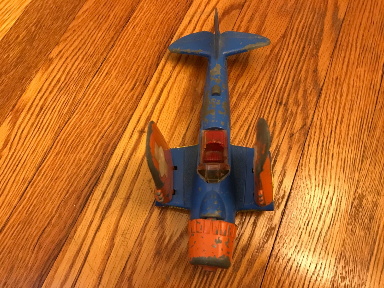 Hubley Kiddie Toy Airplane Lancaster Pa Made In USA 495 Fold Up Wings