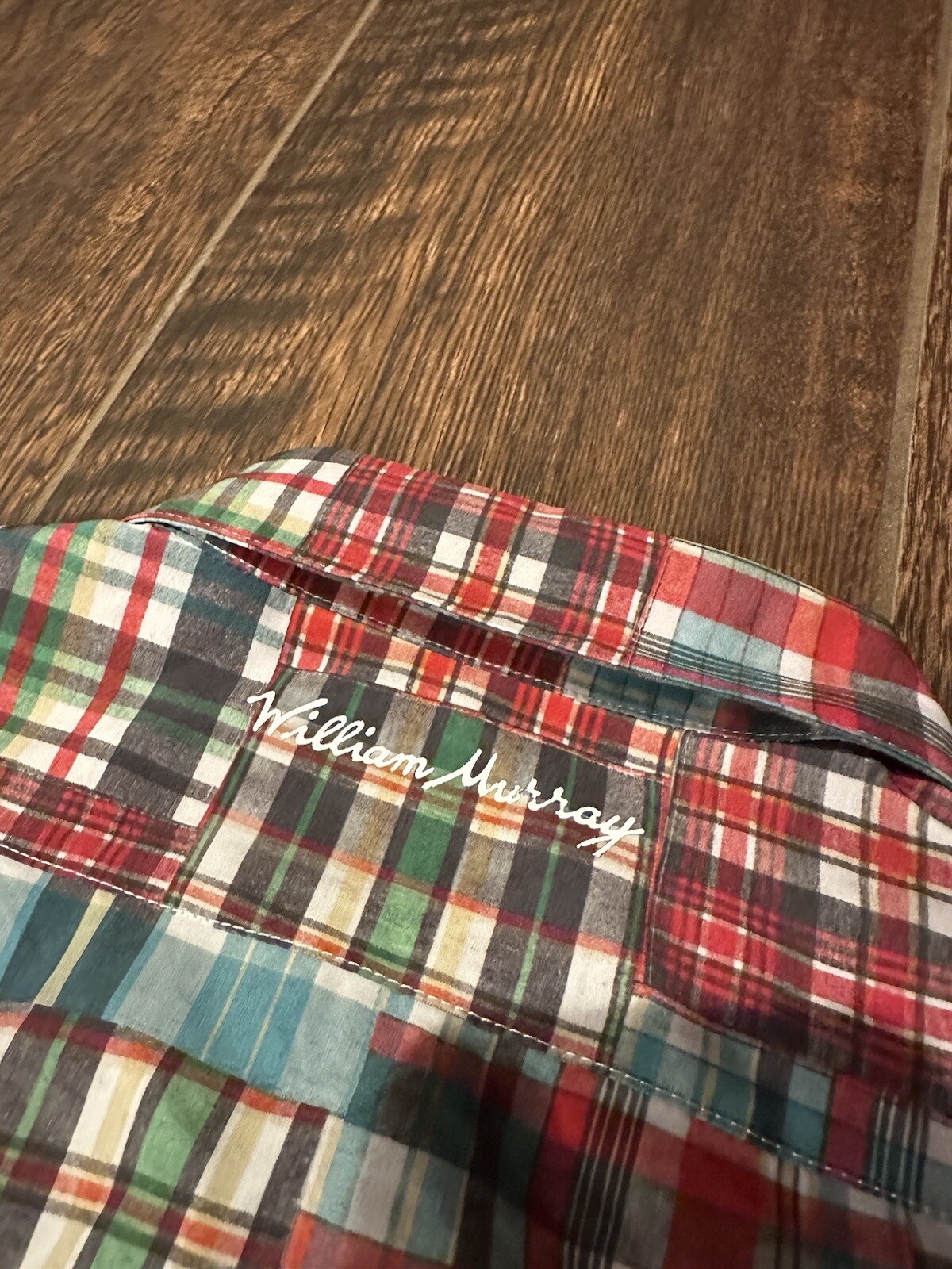 WILLIAM MURRAY Mens Small Patchwork Plaid Button … - image 8