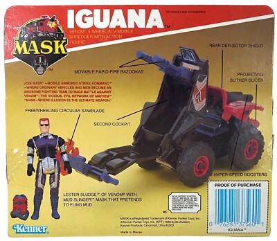 M.A.S.K. - Kenner - Iguana with Lester Sludge (U.S.A