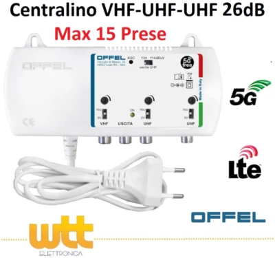 Centralino larga banda per interno OFFEL FC25 V-U-U- 12V 26dB 5G 26-730