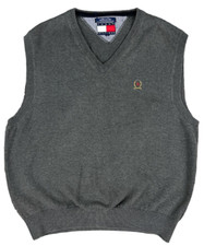 VTG Tommy Hilfiger Gray Sweater Vest Men's Large