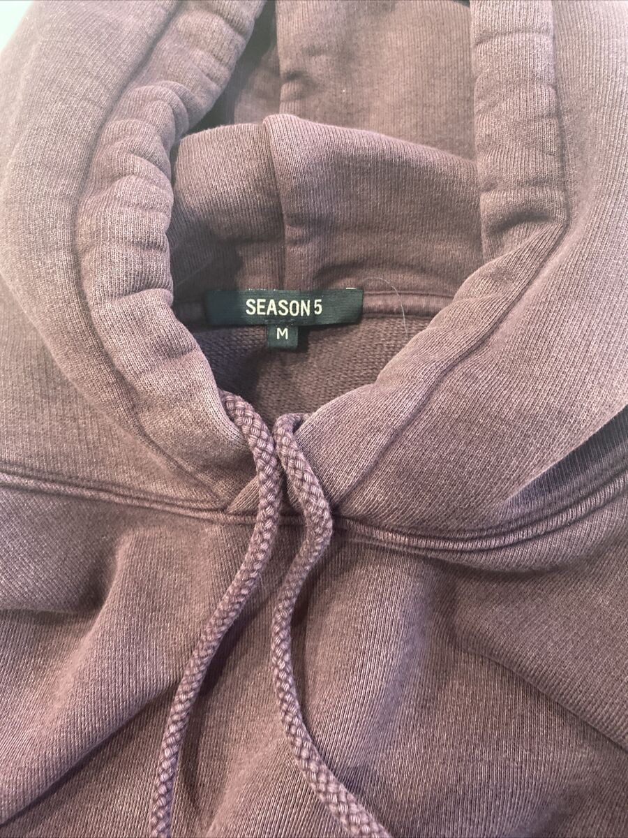 YEEZY Season 5 Hoodie OVERSIZED HEAVY Sweatshirt BURGUNDY MAROON SZ M