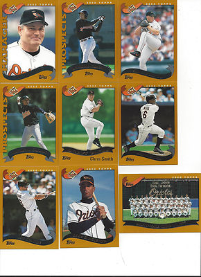 2002 TOPPS 1&2 BALTIMORE ORIOLES TEAM SET Mora Bigbie Conine Ponson Singleton 19
