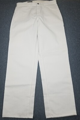 Dickies Painter Pants Men's 32x32 White Light Wash Denim Relaxed Fit Utility
