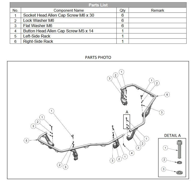 2024 2025 2026 Genuine Kawasaki BRUTE FORCE 750 Rear Rack Extender