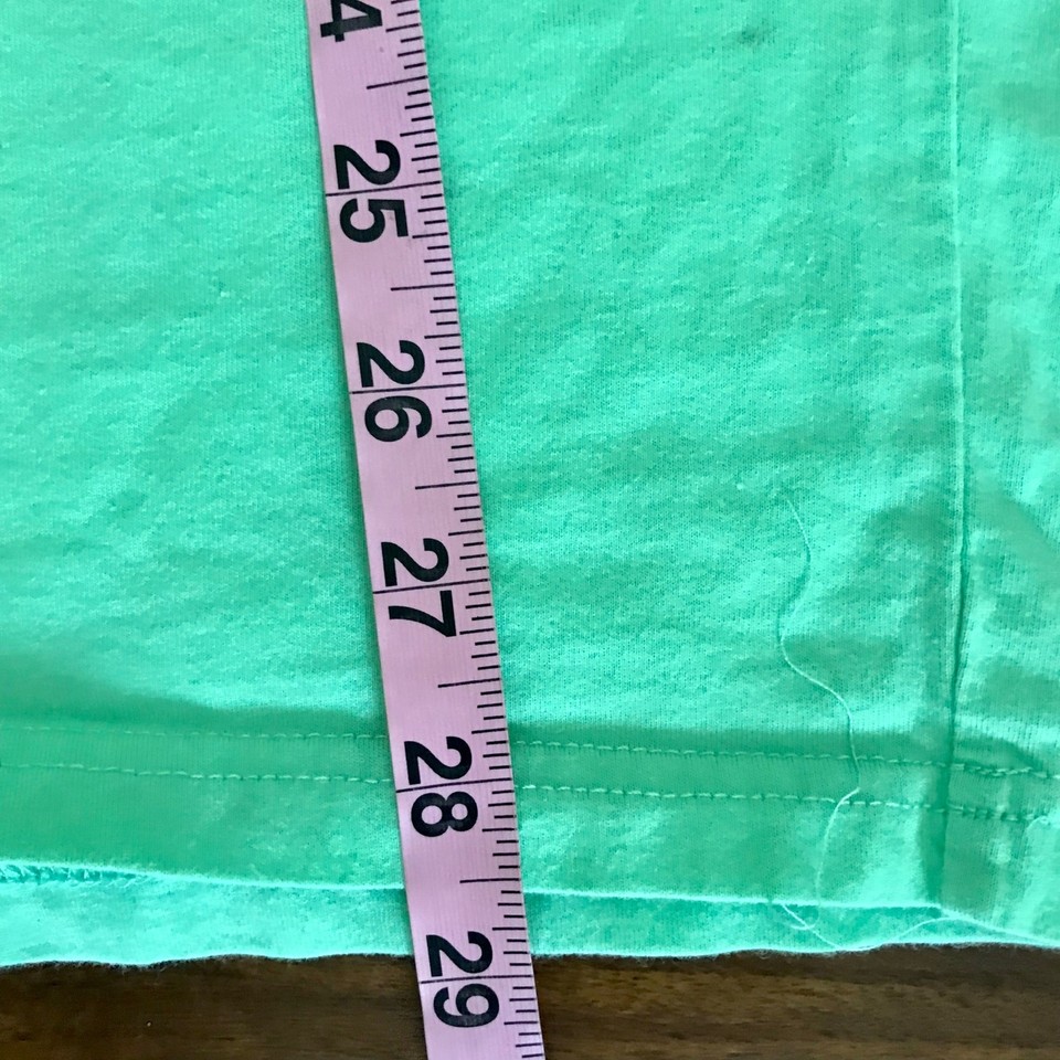 Dutch Bros Unisex Mint Green Peace Sign Graphic TShirt Size L Casual