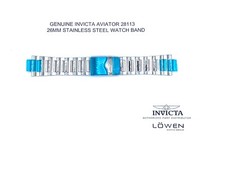 Genuine Invicta Aviator 28113 26mm Stainless Steel Watch Band