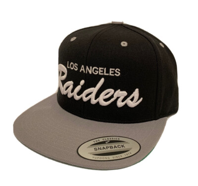 LA Raiders Script Classic Snapback Cap Hat Los Angeles Adjustable