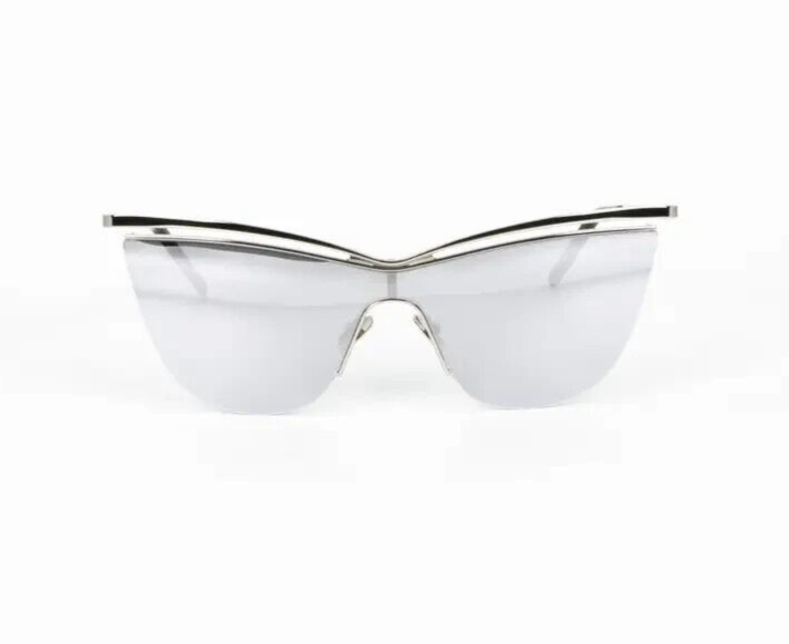 Occhiali da sole Saint Laurent SL249 003 Autentici Donna Occhio di Gatto Grigio Specchiato Italia