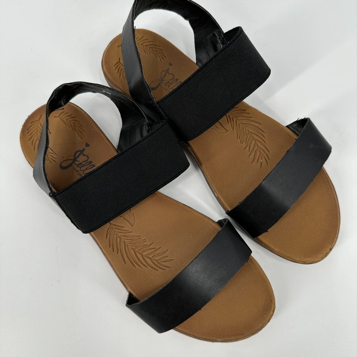 JELLYPOP Women s Kent Sandal Black Size 9 Womens Black Slingback