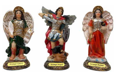 Set De 3 Mini Arcángeles 4'' San Miguel,San Rafael,San Gabriel Archangels 6856