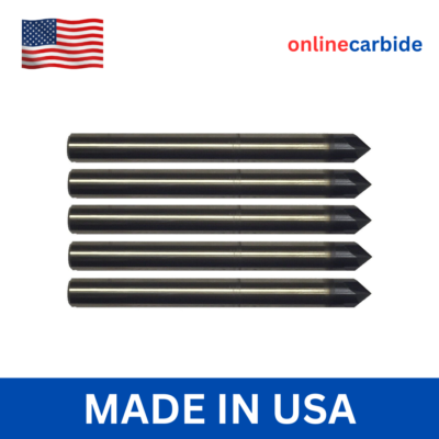 #ad 5 Pack 1 4quot; Solid Carbide Chamfer Mills – 4 Flute 90 Degree TiAlN Coated USA $72.75