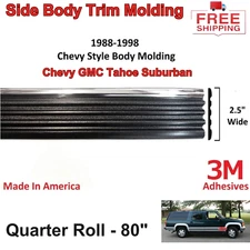 Chrome Side Body Trim Molding For 1988-1998 Chevy GMC SUV Suburban Pickup Truck