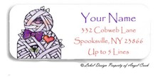 Cute Whimsical Halloween Mummy Personalized Return Address Labels