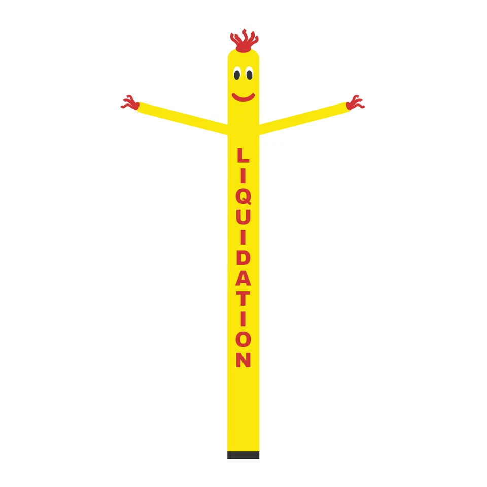 Liquidation Yellow Air Inflatable Sky Puppet Great Dancer- 20 FT
