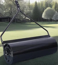 Durable Iron Garden Lawn Roller Large 26 Gal 220 lb, 40" Width, ATV Tow-Behind
