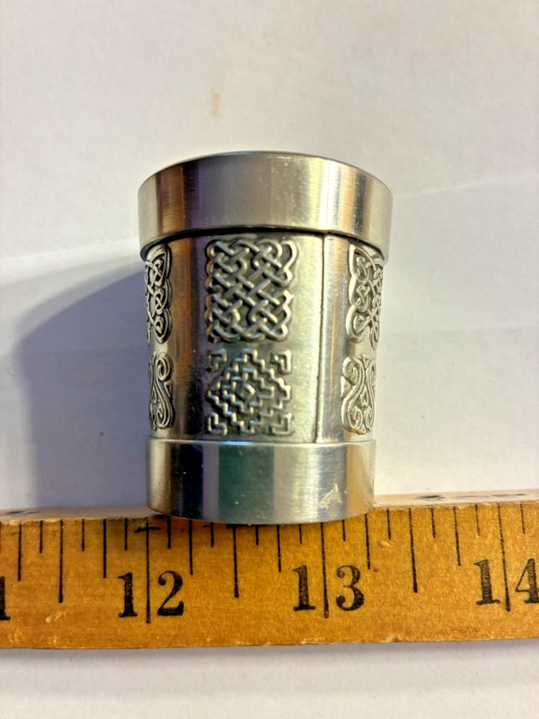 Celtic Pewter Whiskey Shot or Measure - Mullingar Ireland New in Original Box