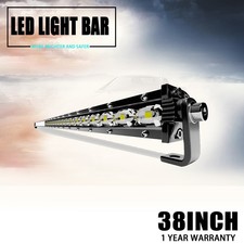 38in/40in 108W Single Row LED Light Bar Combo Beam 6D Reflectors for Offroad