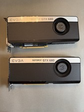 (2) EVGA Nvidia GeForce GTX 680 4 GB GDDR5 Video Card 04G-P4-2686-KR with SLI