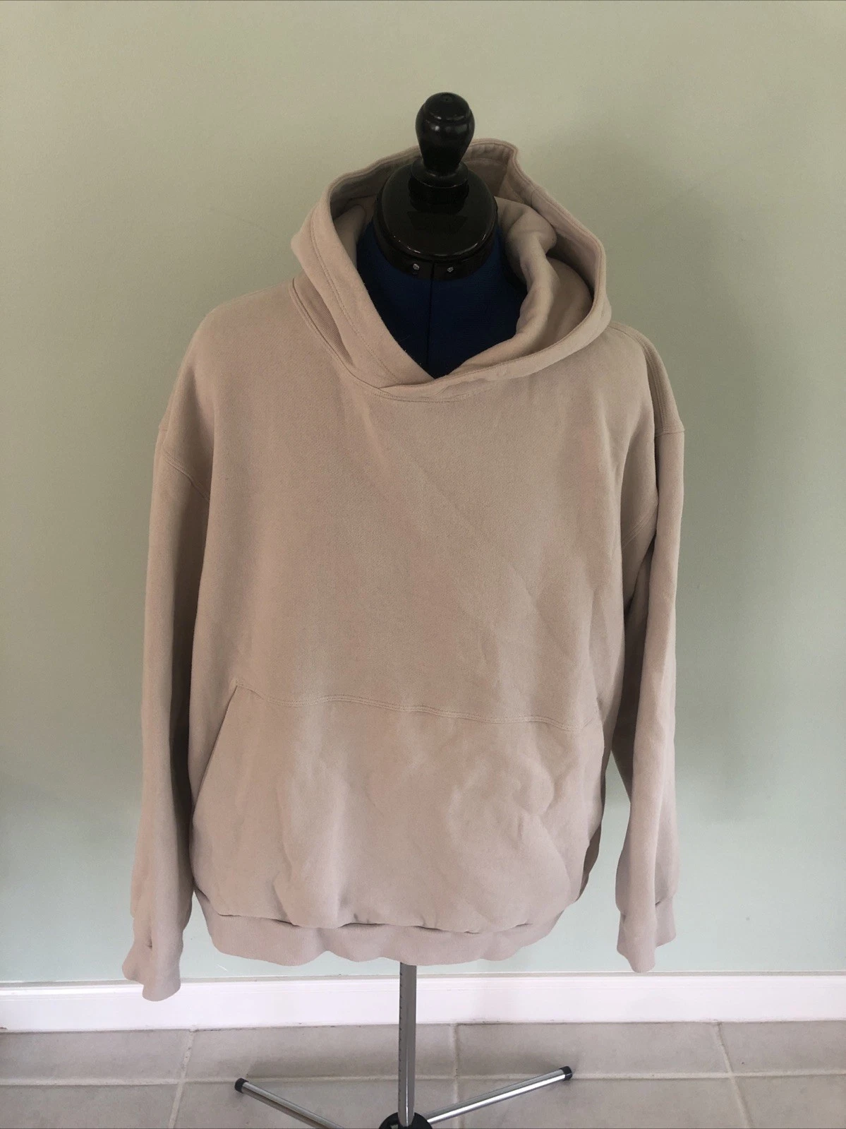 OFF WHITE Lululemon Steady State Pullover Felpa con Cappuccio Uomo XXL Crema Bianco Off Felpa 2XL