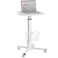  Mobile Laptop Cart on Wheels with Load up to 17.6 lbs, Height LMG30-W