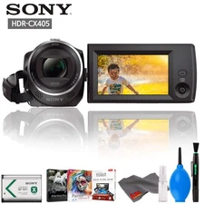 Sony HDR-CX405 HD Handycam +Editing Software and Cleaning Kit