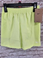 Boys Nike Shorts Size Small 7 NEW Neon Yellow Lemon Twist Dri-Fit