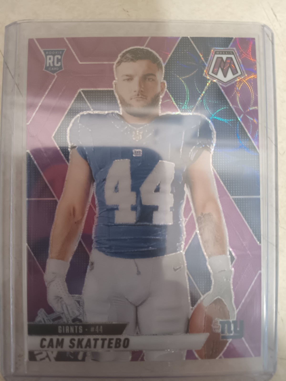 2025 Panini Mosaic Variation Purple Scope Cam Skattebo RC #271 V