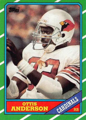 Ottis Anderson #329 1986 Topps card