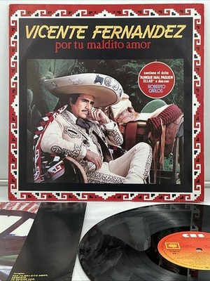 Vicente Fernández Por Tu Maldito Amor Vinyl LP: Mexico 1989, Excellent Condition