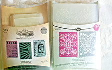 TIM HOLTZ- Alterations Texture Impressions Embossing Folders Lot of 2 Sets