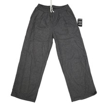 BoohooMAN Pants Mens 32x31 Gray Elastic Waist Wide Leg Pleated Trousers New