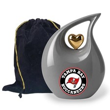 Tampa Bay Gray Teardrop Adult Cremation Urn for Human Ashes Earns Upto 200lbs