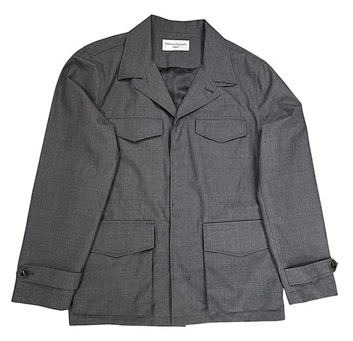 Officine Generale Men's Charcoal Jacket 4 Utility Pockets Tech Water Resist sz M - product listing photo