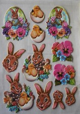 3-D Relief-Sticker "Osterhasen 3", A4, Jittenmeier