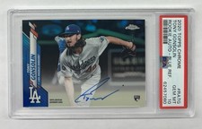 2020 Topps Chrome Tony Gonsolin Auto /150 PSA 10 Blue DODGERS ROOKIE RC