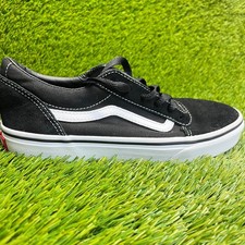Vans Old Skool Boys Size 5Y Black White Athletic Walking Skate Shoes Sneakers