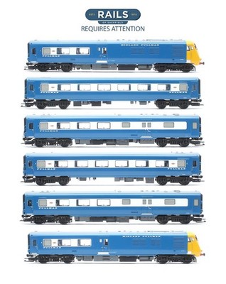 BACHMANN 'OO' SPUR 31-256DC 6-WAGEN 'MIDLAND PULLMAN' BLAUE ZUGPACKUNG *DCC SOUND