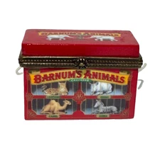 Barnums Animal Crackers PHB Porcelain Hinged Box Retrospect Circus Midwest