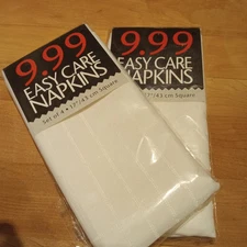 LINENS N THINGS Easy Care Napkins White Brand New Set of 8