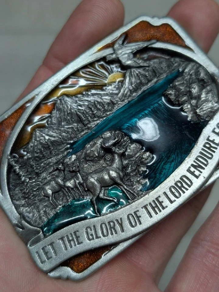 De colección BIBLIA verso de escritura SISKIYOU hebilla de cinturón paloma RELIGIOSA PARQUE NACIONAL Foto 4 de 4